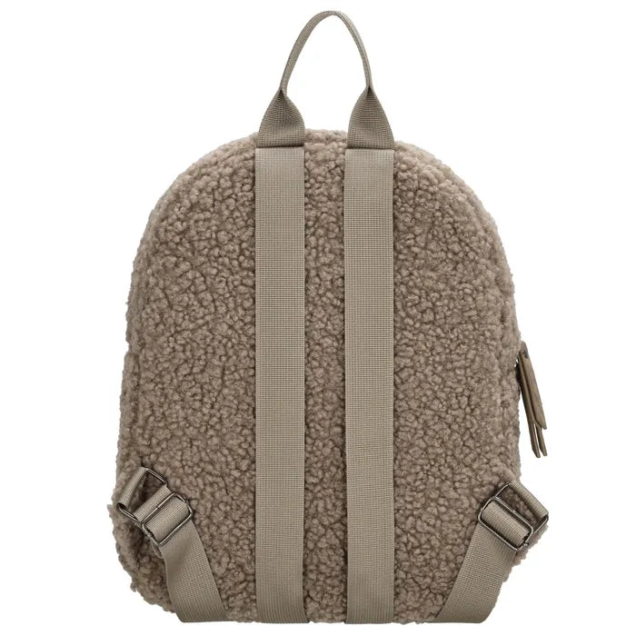 Teddy rugzak taupe met naam