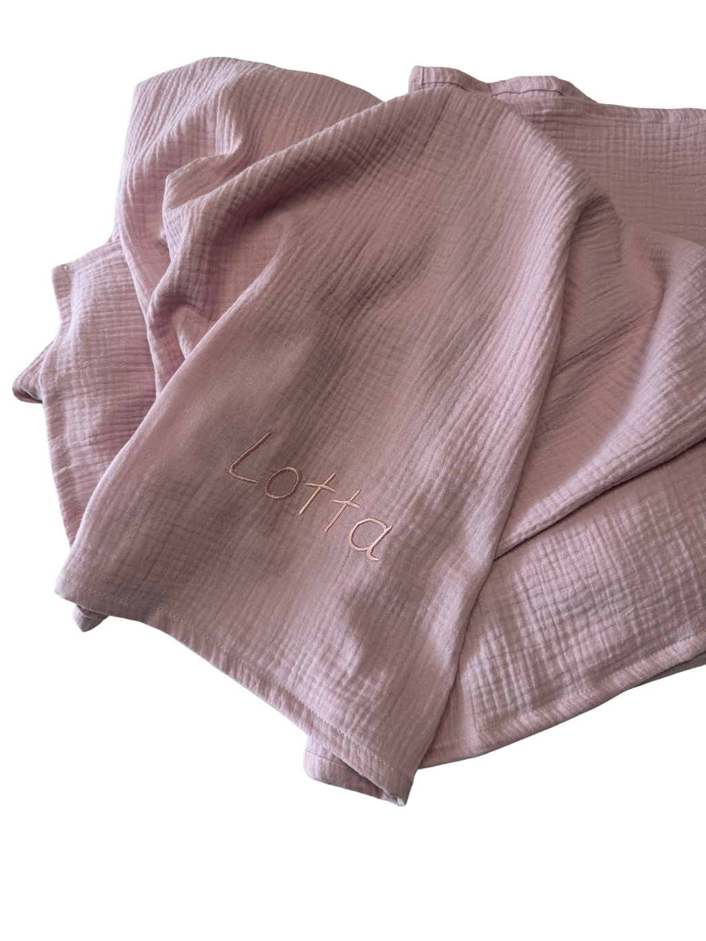 Hydrofiele doek met naam roze