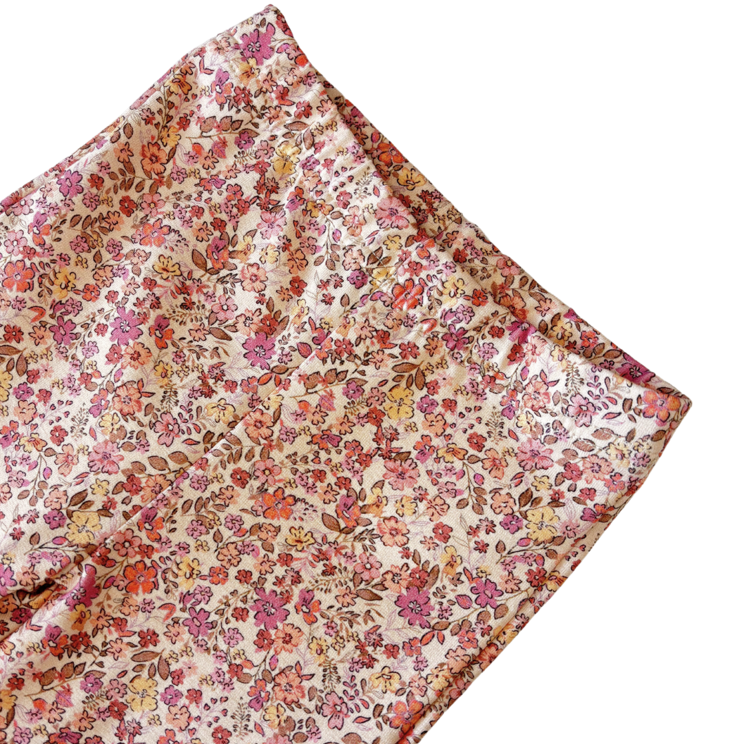 Kids Flared of Legging | Flower Clay Pink