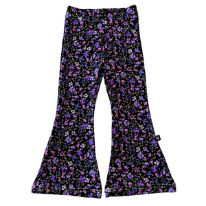 Kids Flared of Legging | Flowers Purple