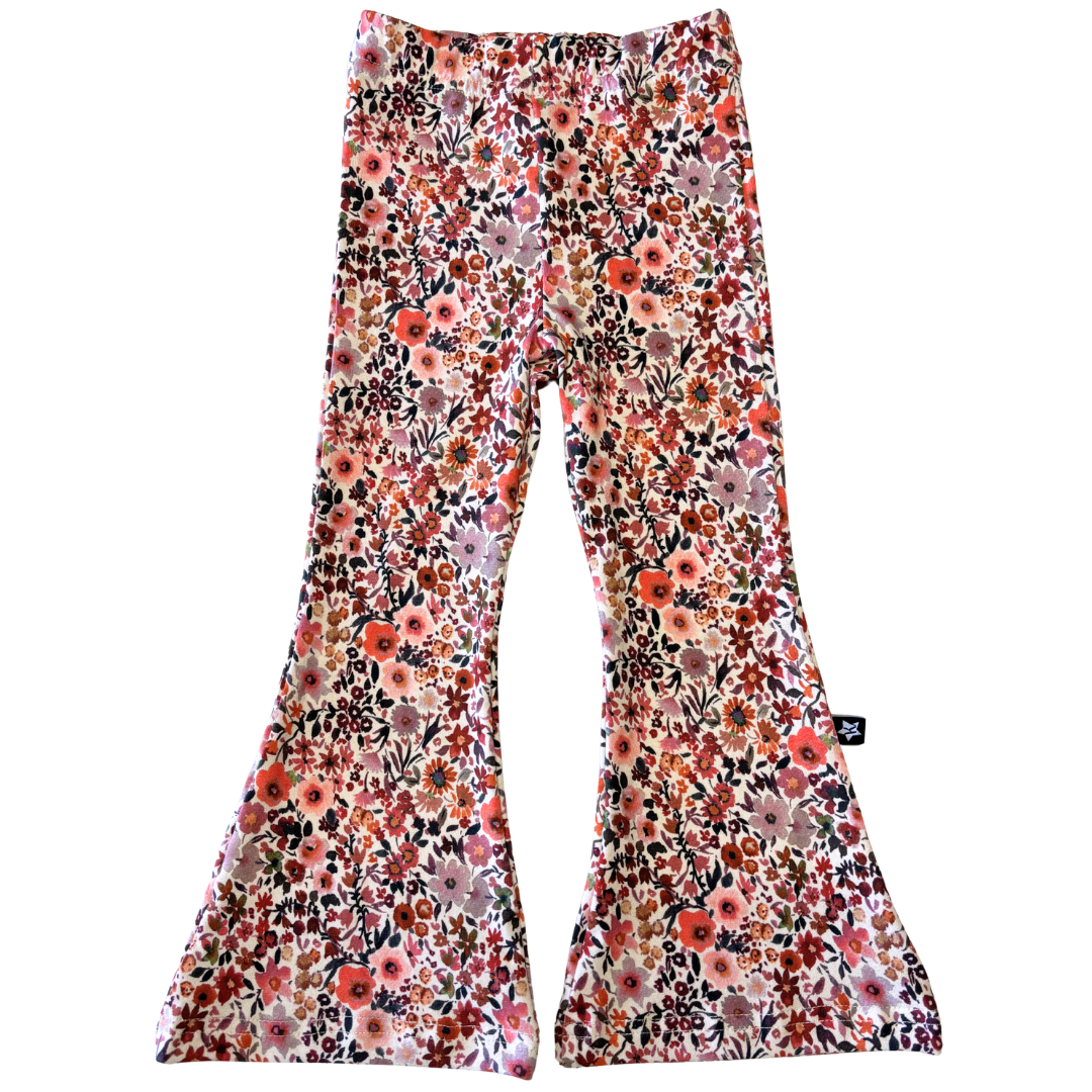 Kids Flared of Legging | Flowers ecru