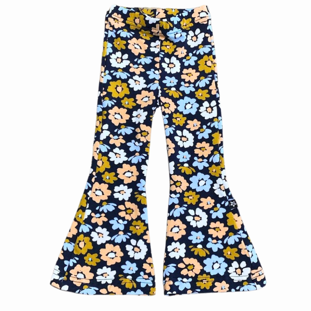 Kids Flared of Legging | Flower Power navy